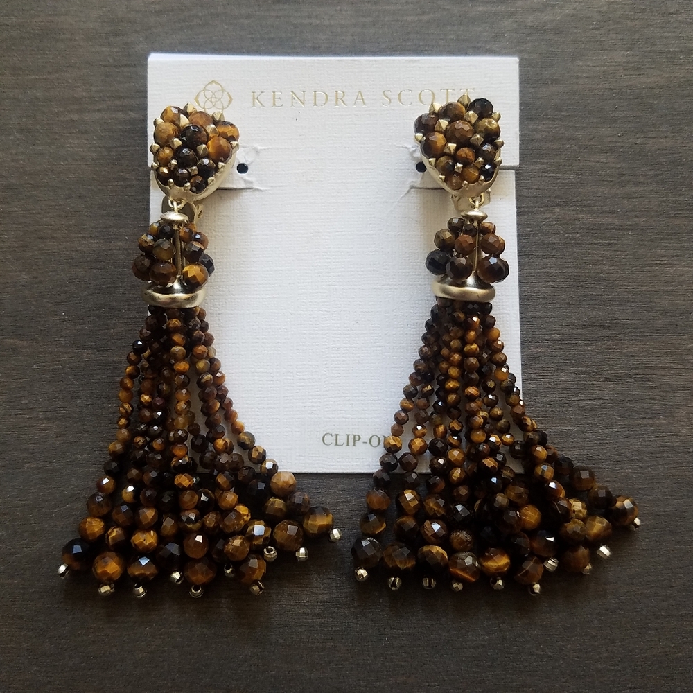 Kendra Scott ☆ Brown Beaded Earrings ☆ RV $225